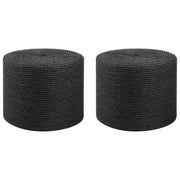 Jute touw 2 cm zwart 2 stuks