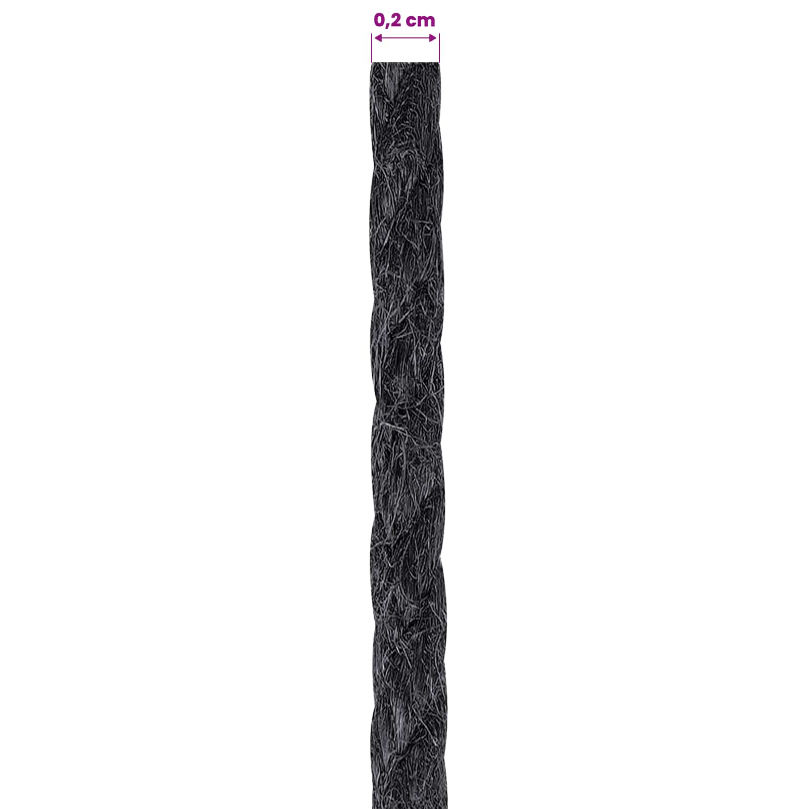 Jute Touw 10 pcs 2 Zwart 100% Tossa jute