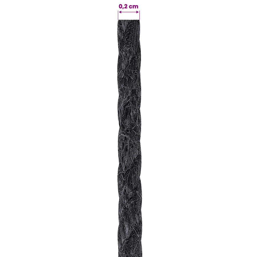 Jute Touw 10 pcs 2 Zwart 100% Tossa jute