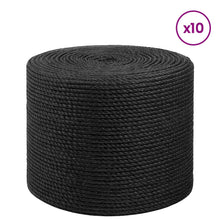 Jute Touw 10 pcs 2 Zwart 100% Tossa jute