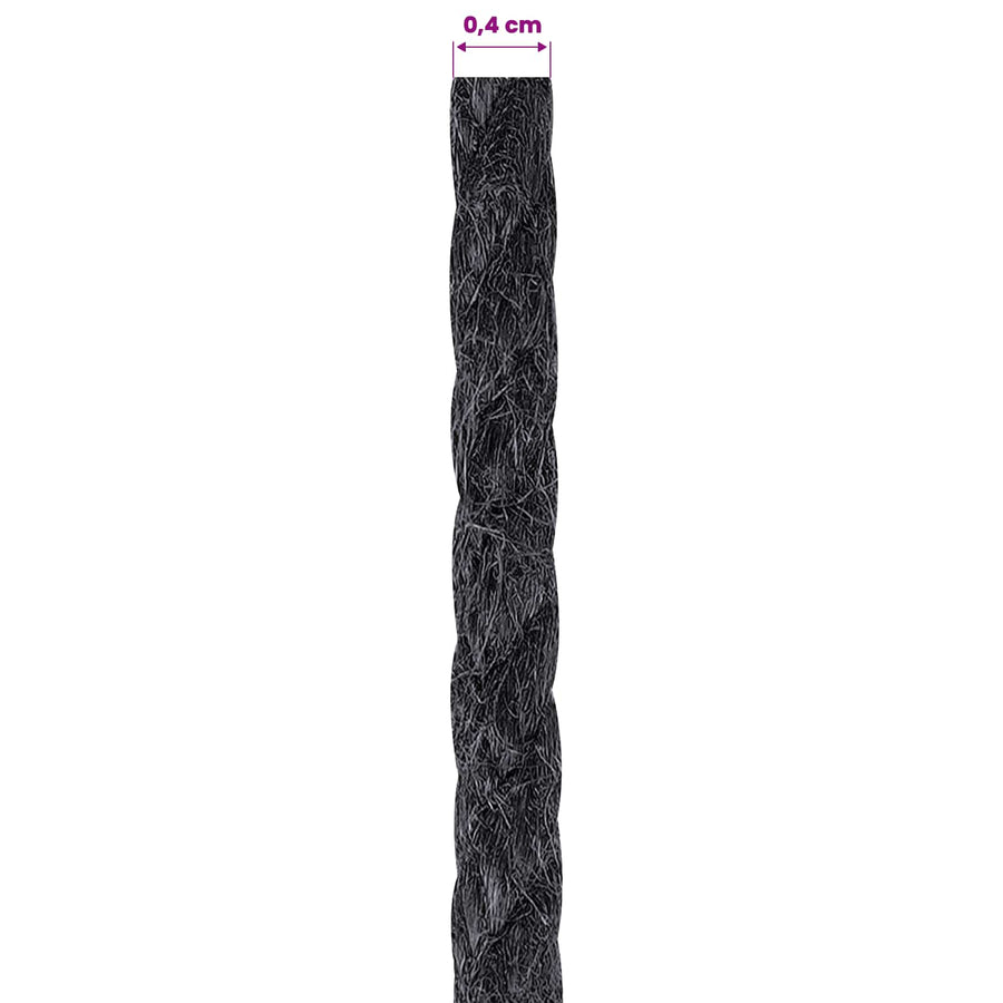 Jute Touw 4 Zwart 100% Tossa jute