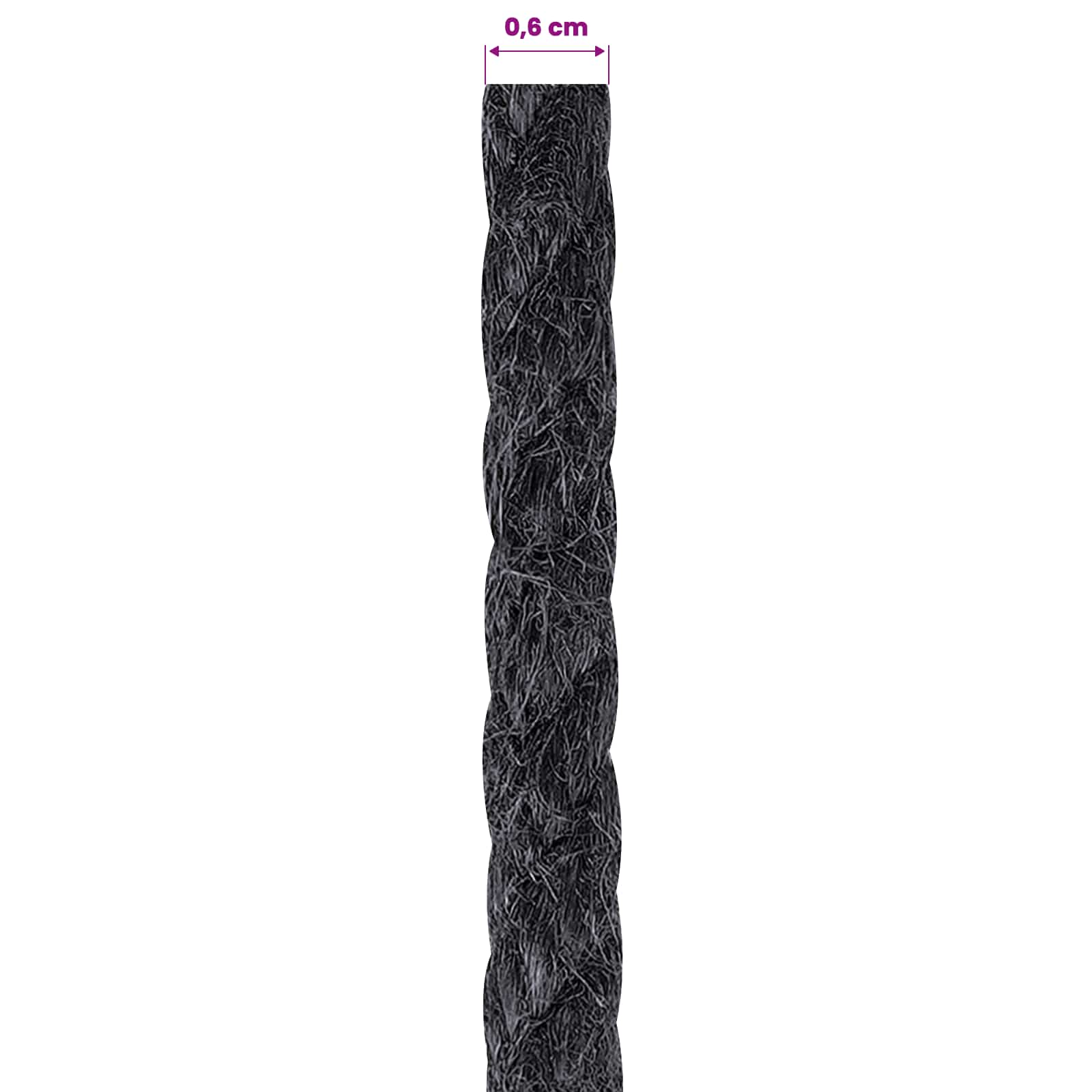 Jute Touw 6 Zwart 100% Tossa jute