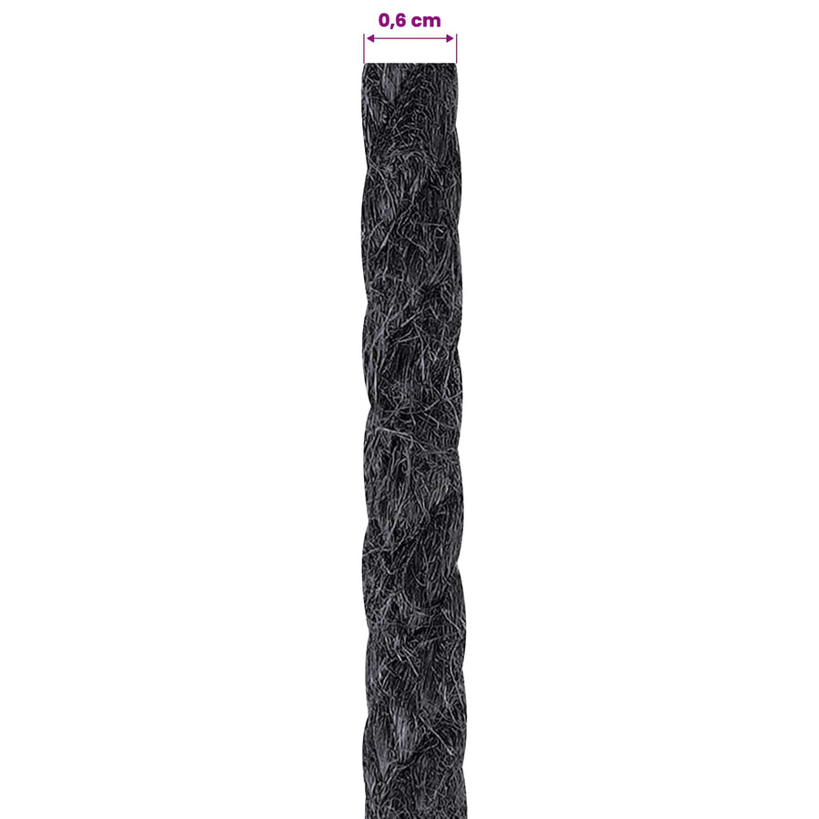 Jute Touw 6 Zwart 100% Tossa jute
