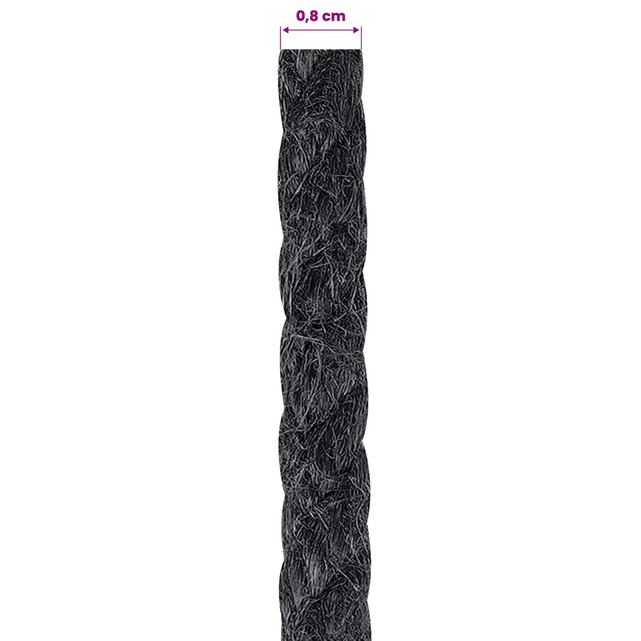 Jute Touw 8 Zwart 100% Tossa jute