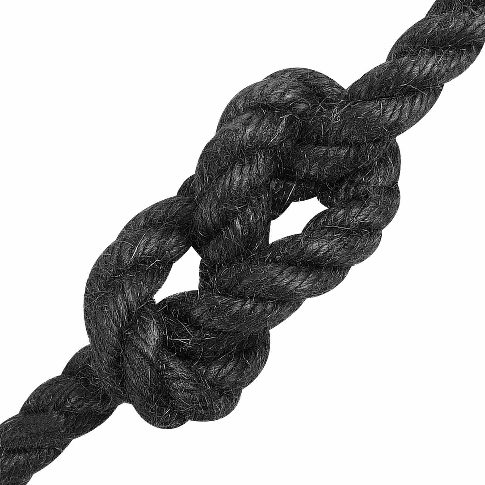 Jute Touw 10 Zwart 100% Tossa jute