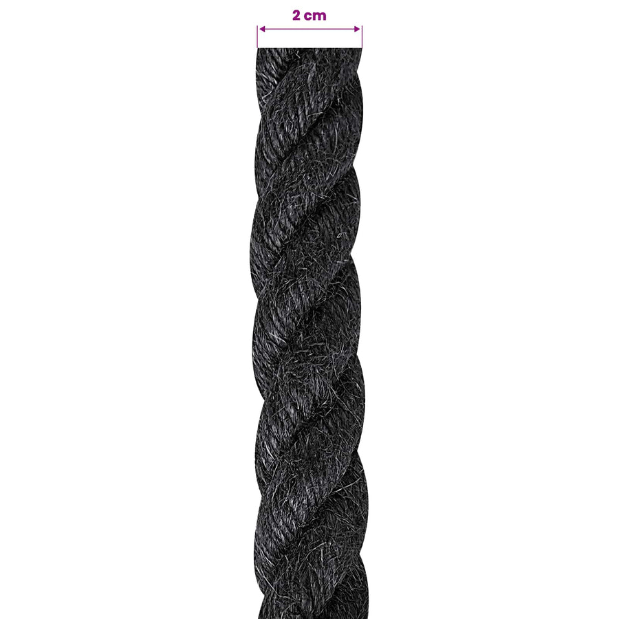 Jute Touw 20 Zwart 100% Tossa jute