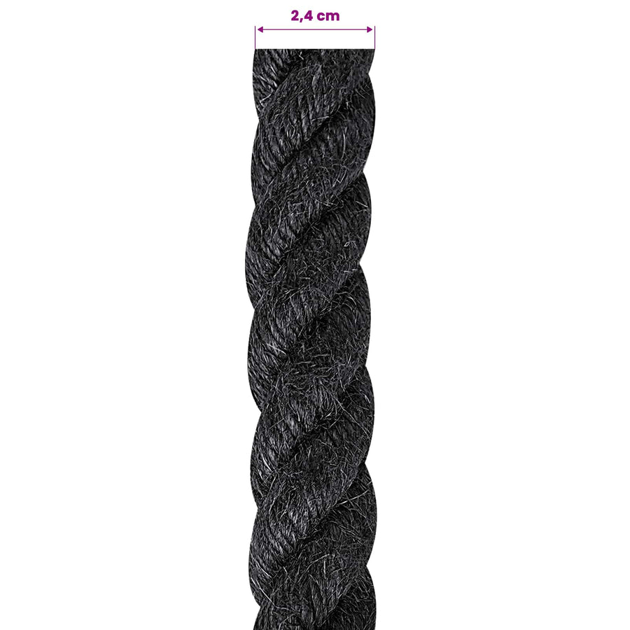 Jute Touw 24 Zwart 100% Tossa jute