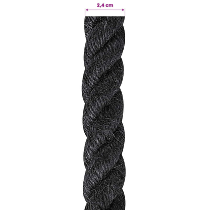 Jute Touw 24 Zwart 100% Tossa jute