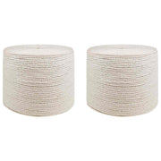 Jute touw 2 cm wit 2 stuks