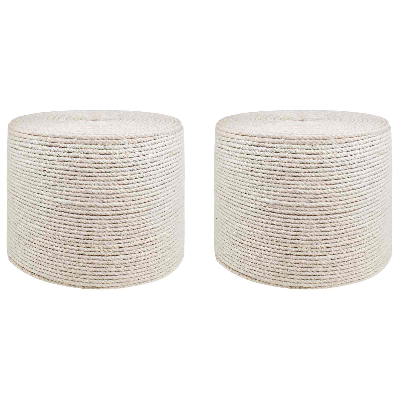 Jute Touw 2 pcs 2 Wit 100% Tossa jute