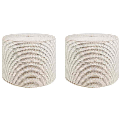 Jute Touw 2 pcs 2 Wit 100% Tossa jute