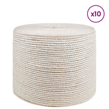 Jute Touw 10 pcs 2 Wit 100% Tossa jute