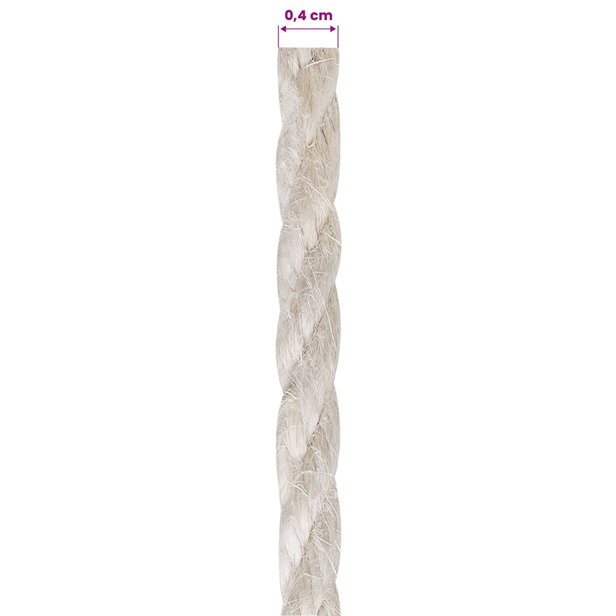 Jute Touw 4 Wit 100% Tossa jute
