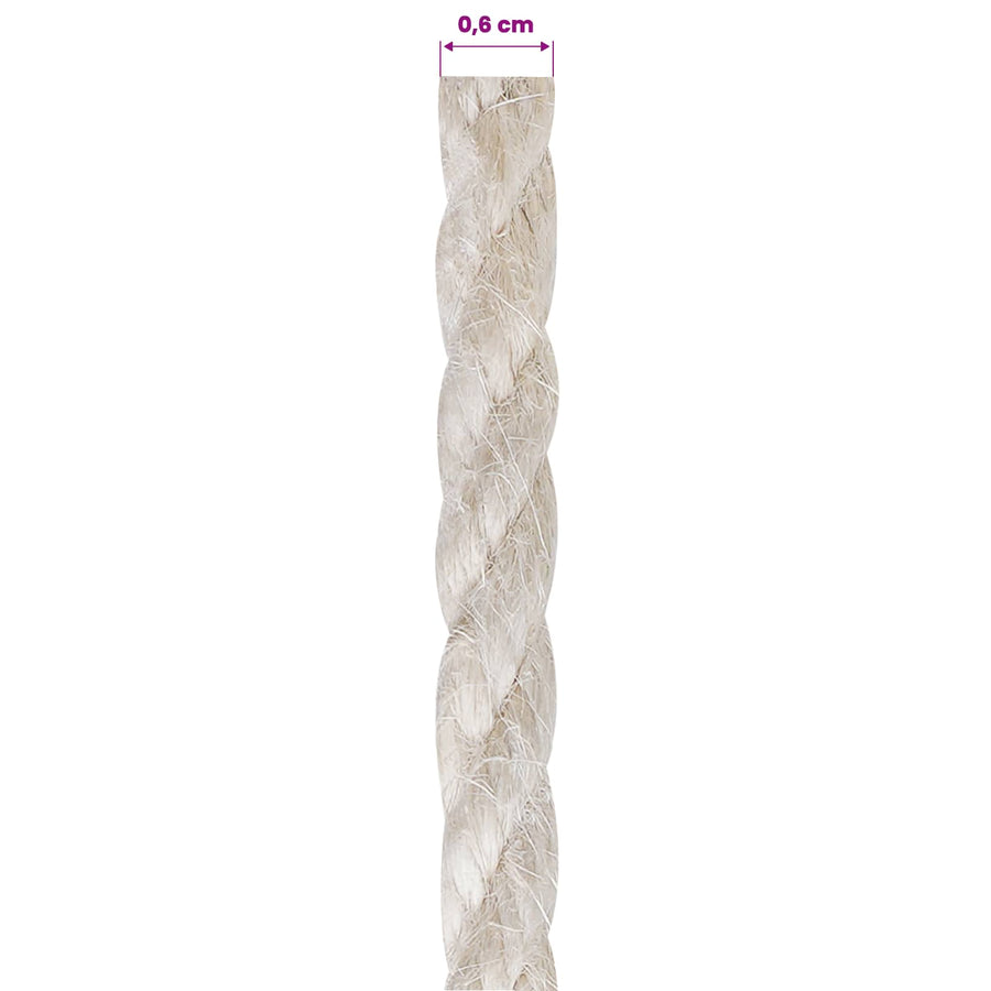 Jute Touw 6 Wit 100% Tossa jute