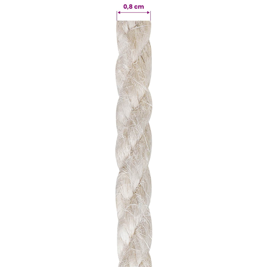 Jute Touw 8 Wit 100% Tossa jute