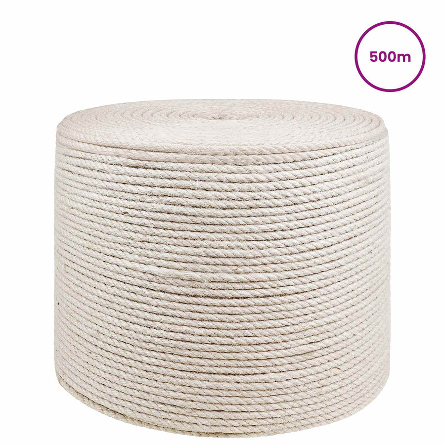 Jute Touw 8 Wit 100% Tossa jute