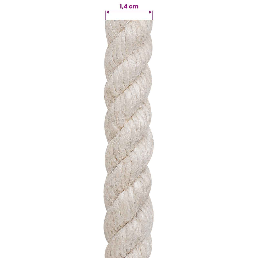 Jute Touw 14 Wit 100% Tossa jute