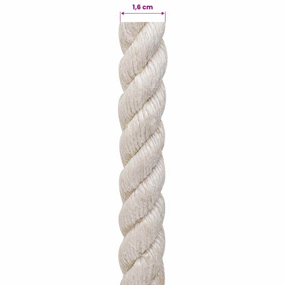 Jute Touw 16 Wit 100% Tossa jute