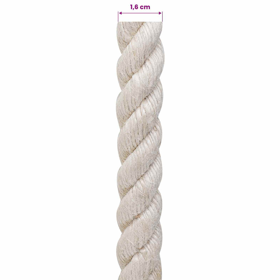 Jute Touw 16 Wit 100% Tossa jute