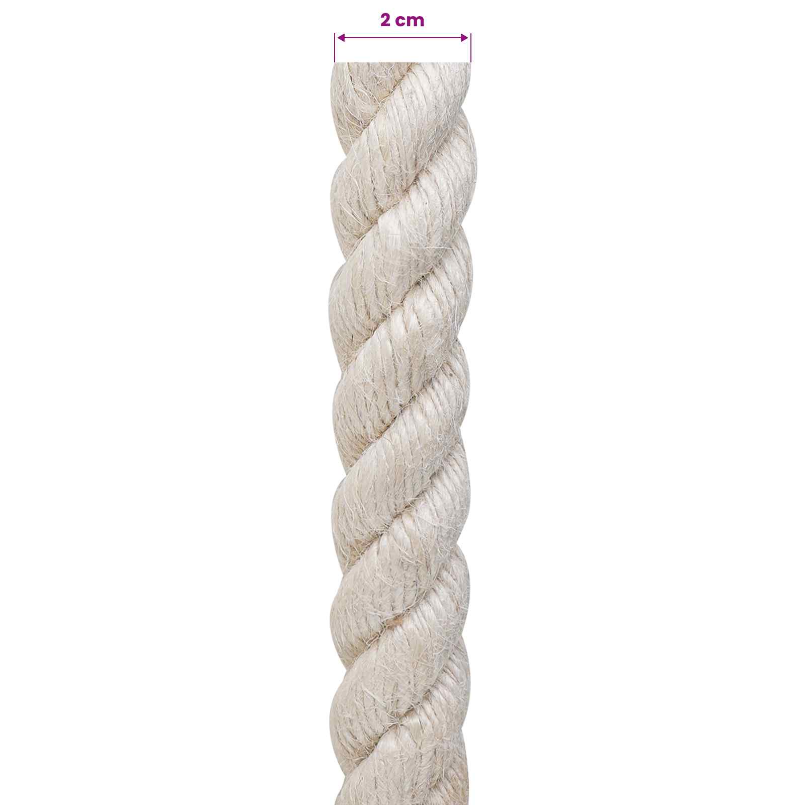 Jute Touw 20 Wit 100% Tossa jute