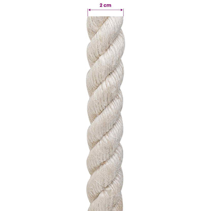 Jute Touw 20 Wit 100% Tossa jute