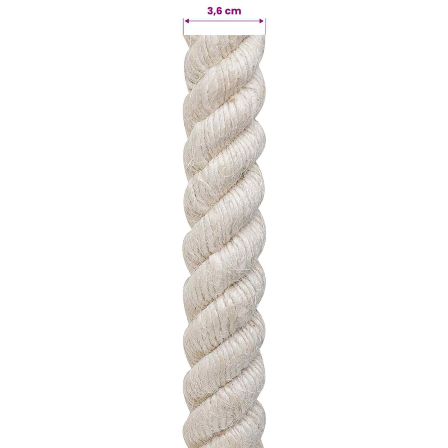 Jute Touw 36 Wit 100% Tossa jute