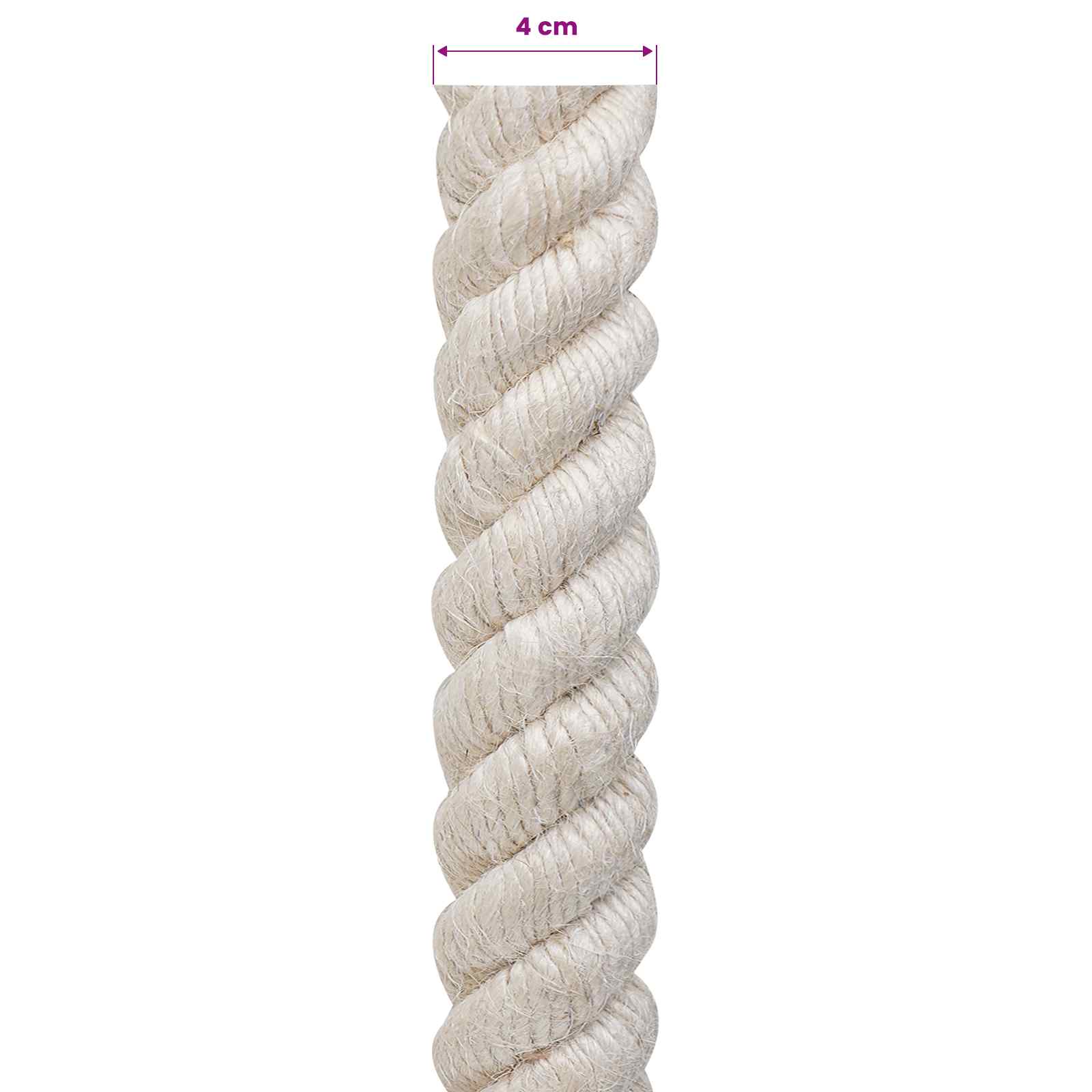 Jute Touw 40 Wit 100% Tossa jute