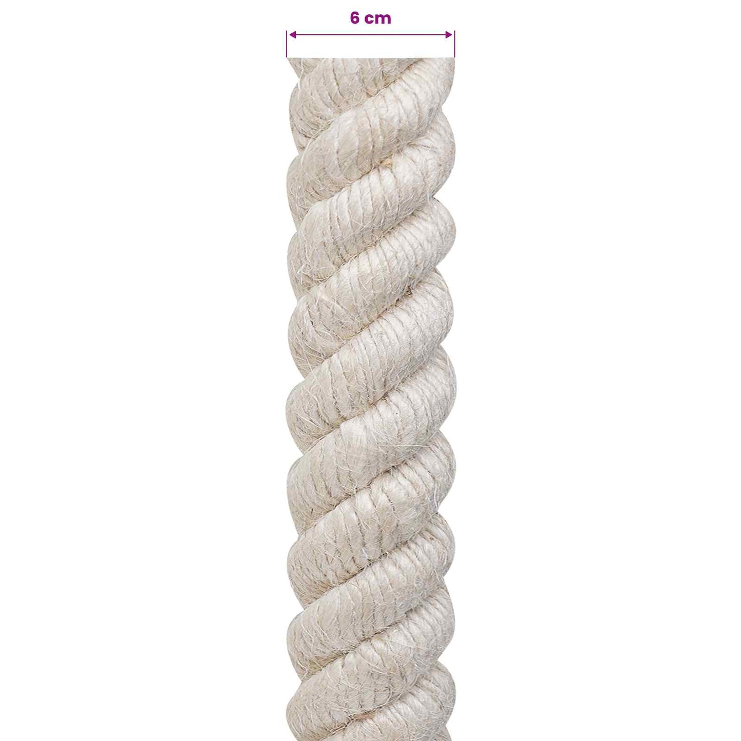 Jute Touw Wit 100% Tossa jute