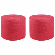 Jutentouw rood 3-voudig gedraaid