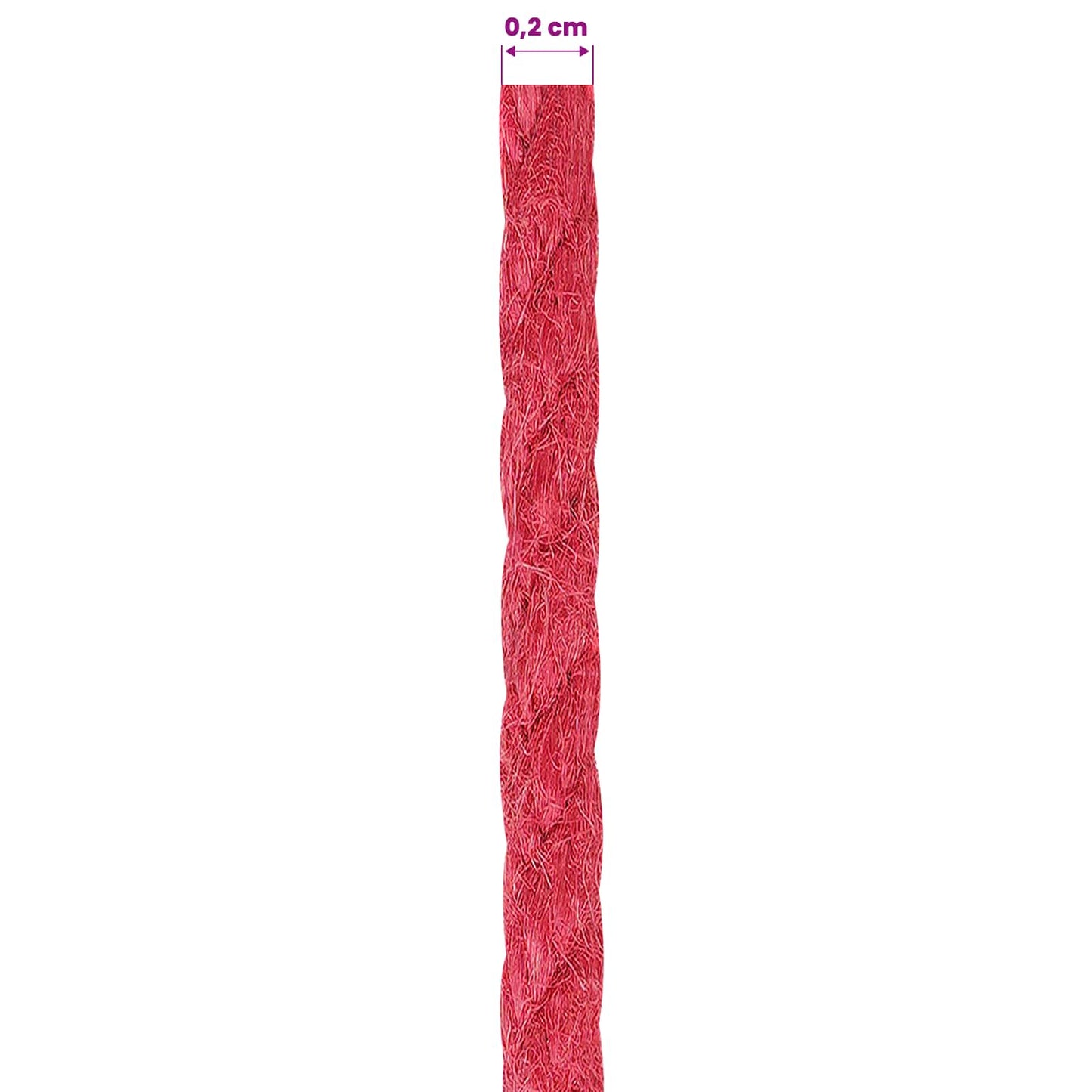 Jute Touw 10 pcs Rood 100% Tossa jute