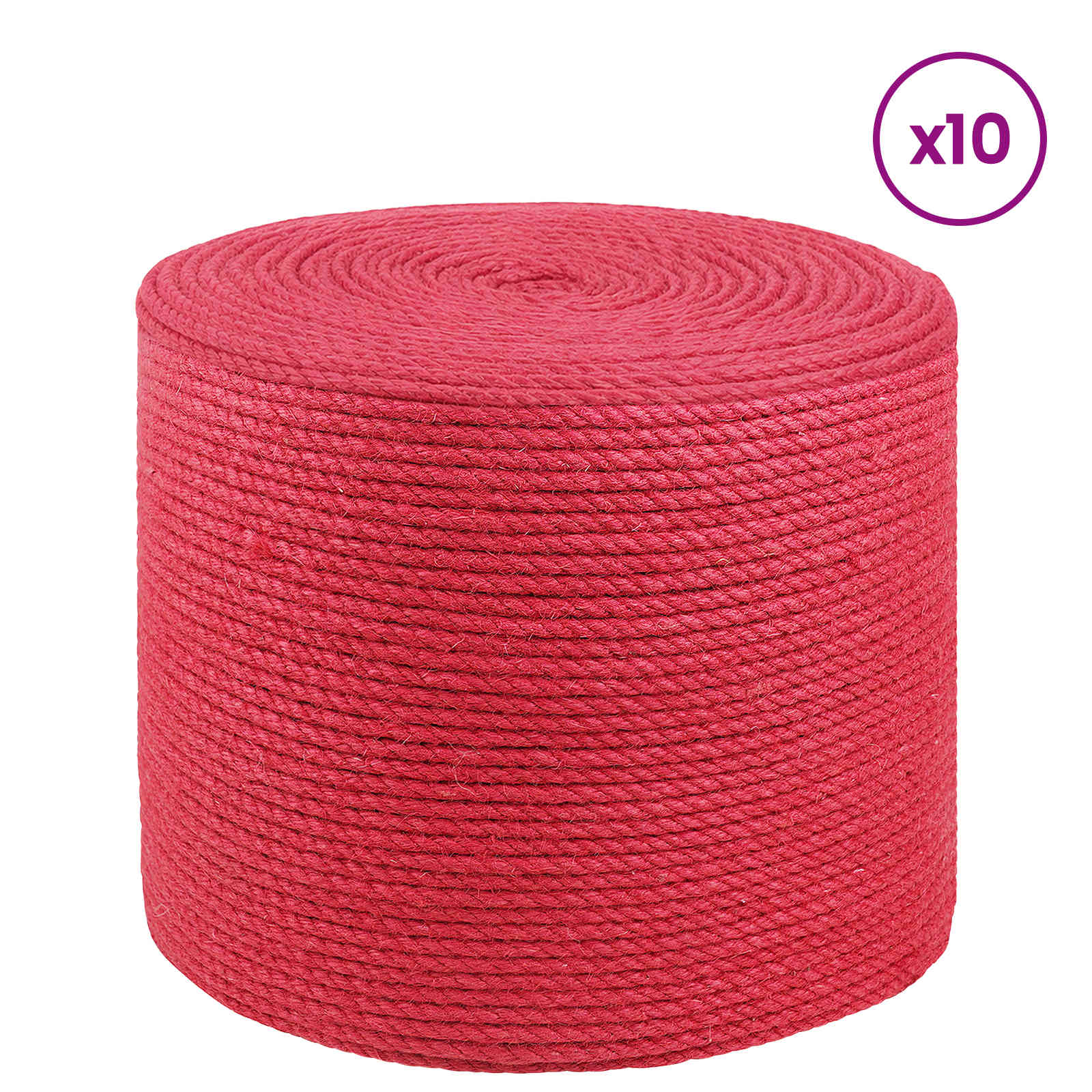 Jute Touw 10 pcs Rood 100% Tossa jute