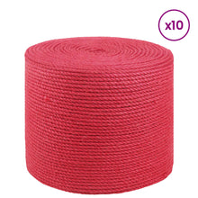 Jute Touw 10 pcs Rood 100% Tossa jute