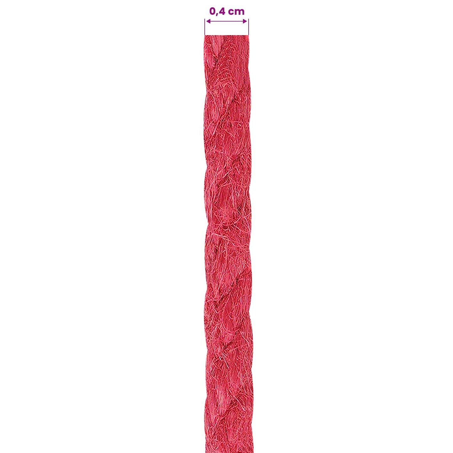 Jute Touw Rood 100% Tossa jute