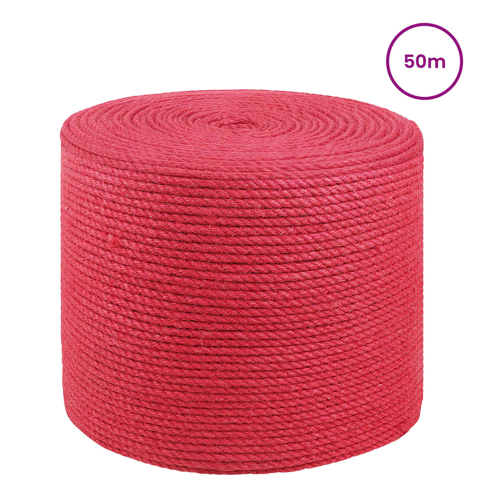 Jute Touw Rood 100% Tossa jute