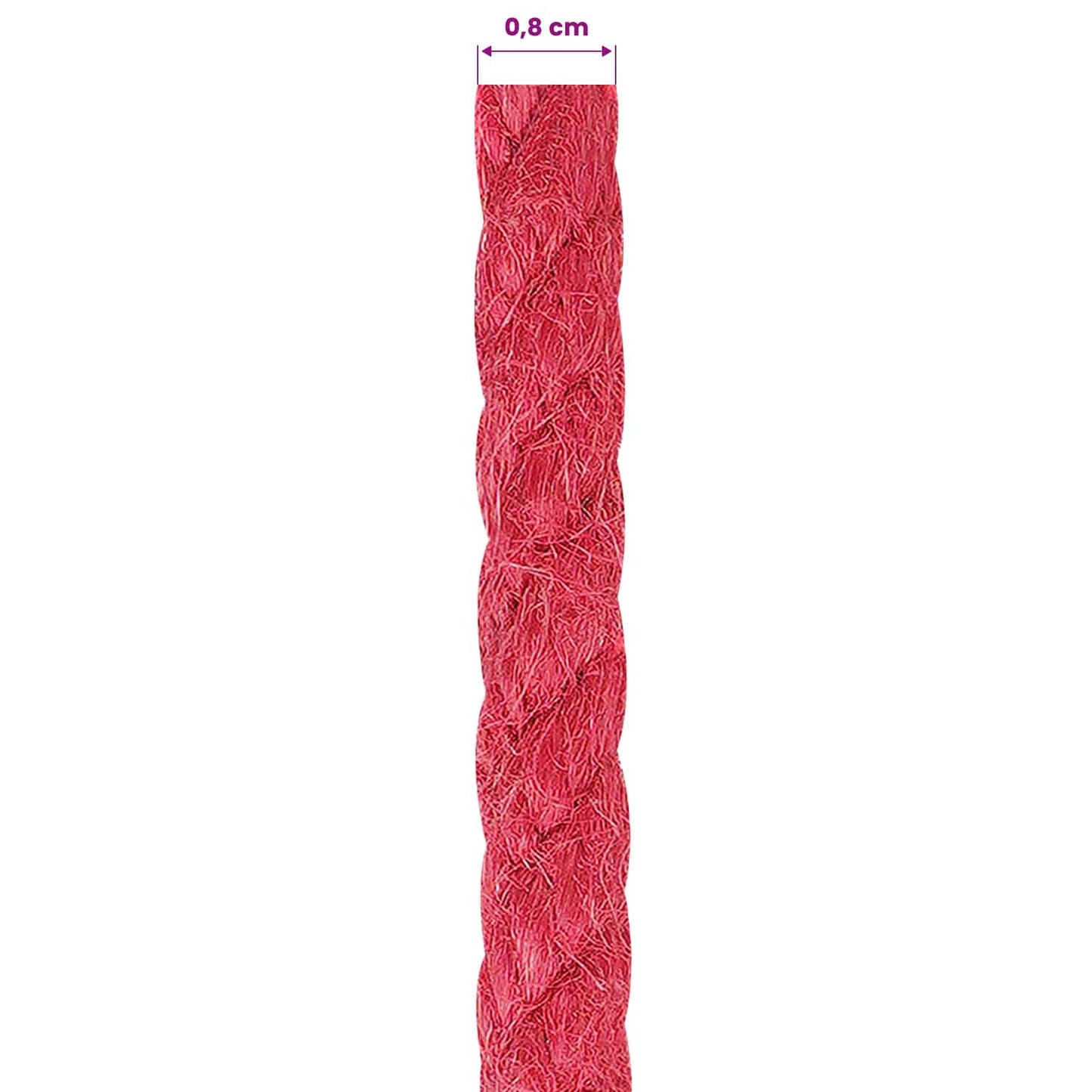 Jute Touw Rood 100% Tossa jute