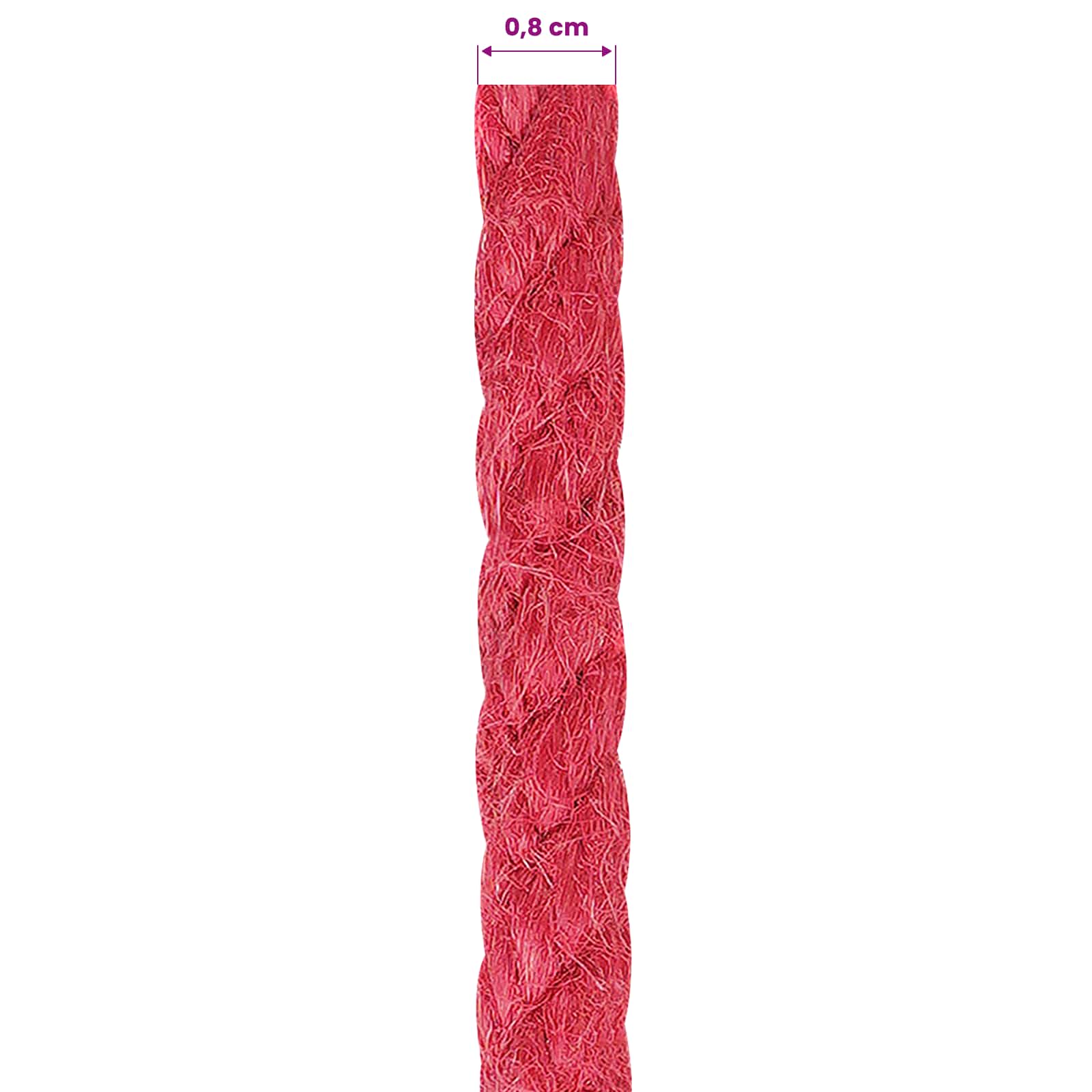 Jute Touw Rood 100% Tossa jute