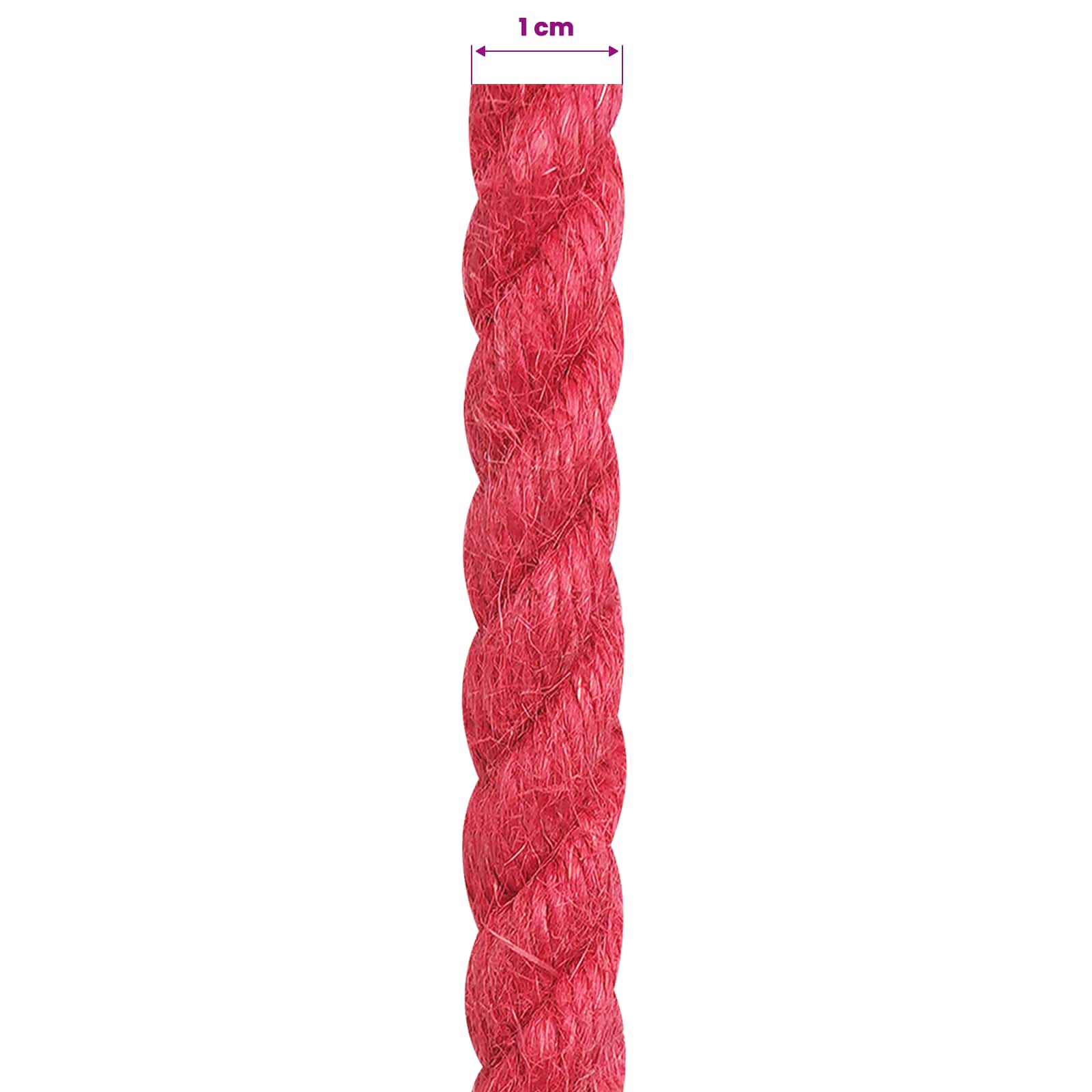 Jute Touw Rood 100% Tossa jute