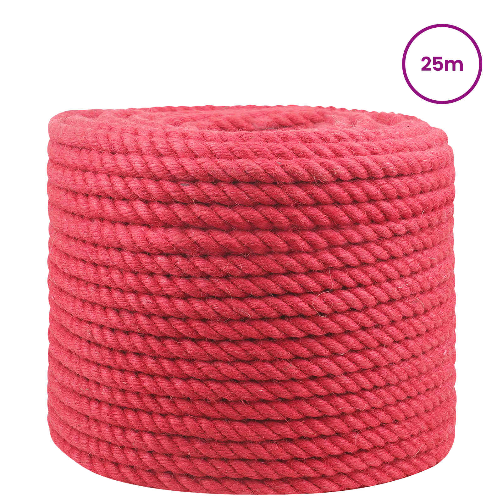 Jute Touw Rood 100% Tossa jute