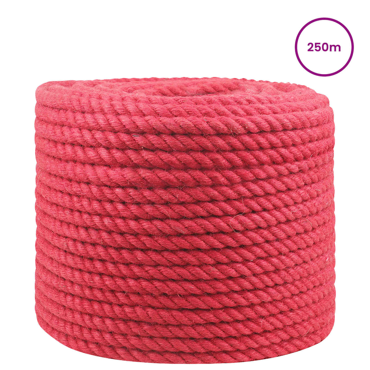 Jute Touw 14 mm Rood 100% Tossa jute