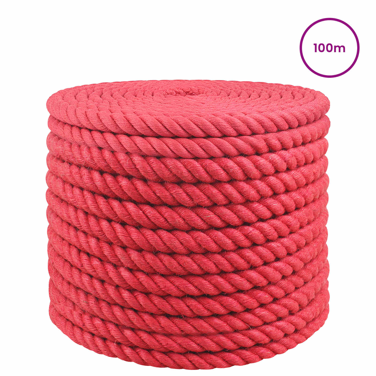 Jute Touw Rood 100% Tossa jute