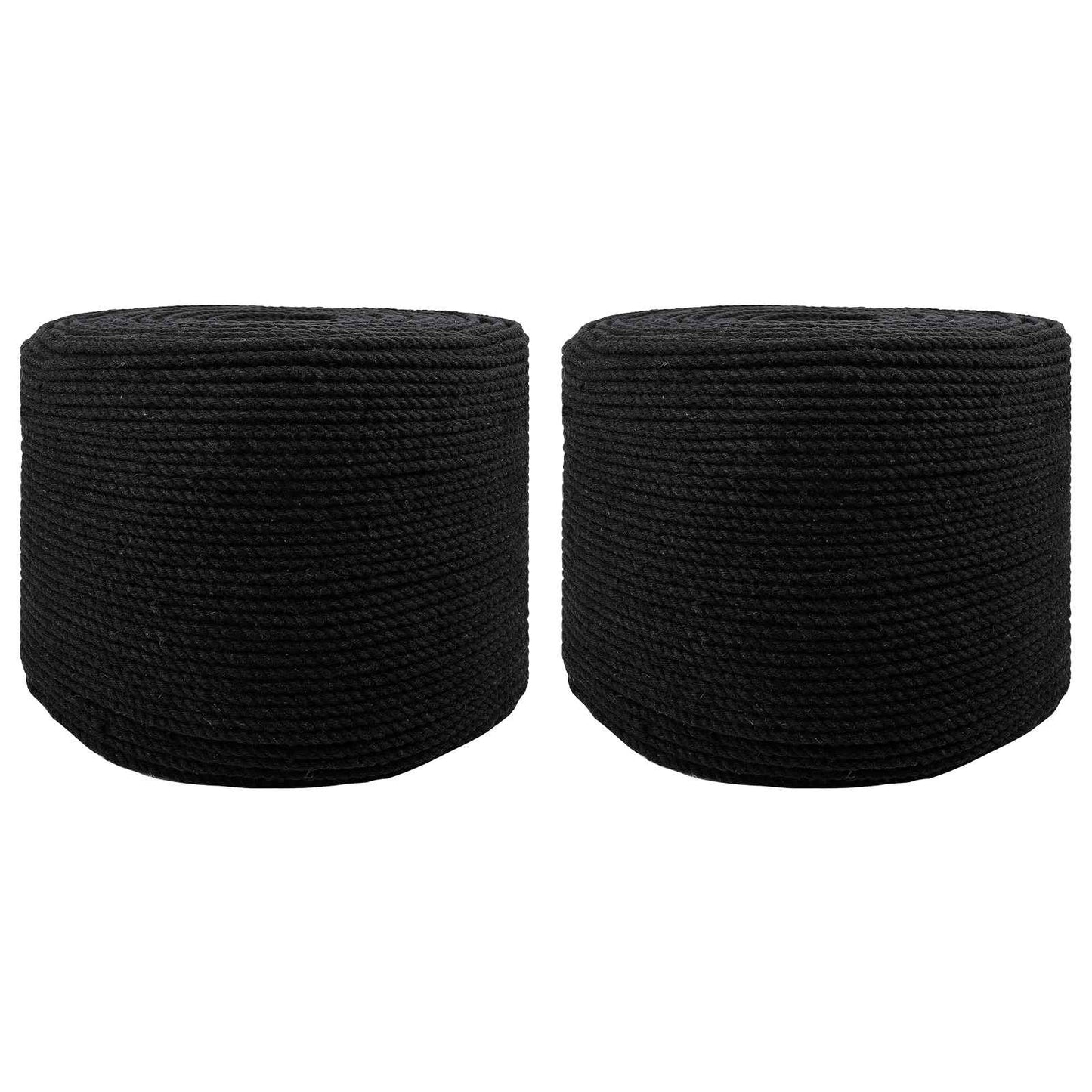 Touw 2 pcs Zwart Katoen