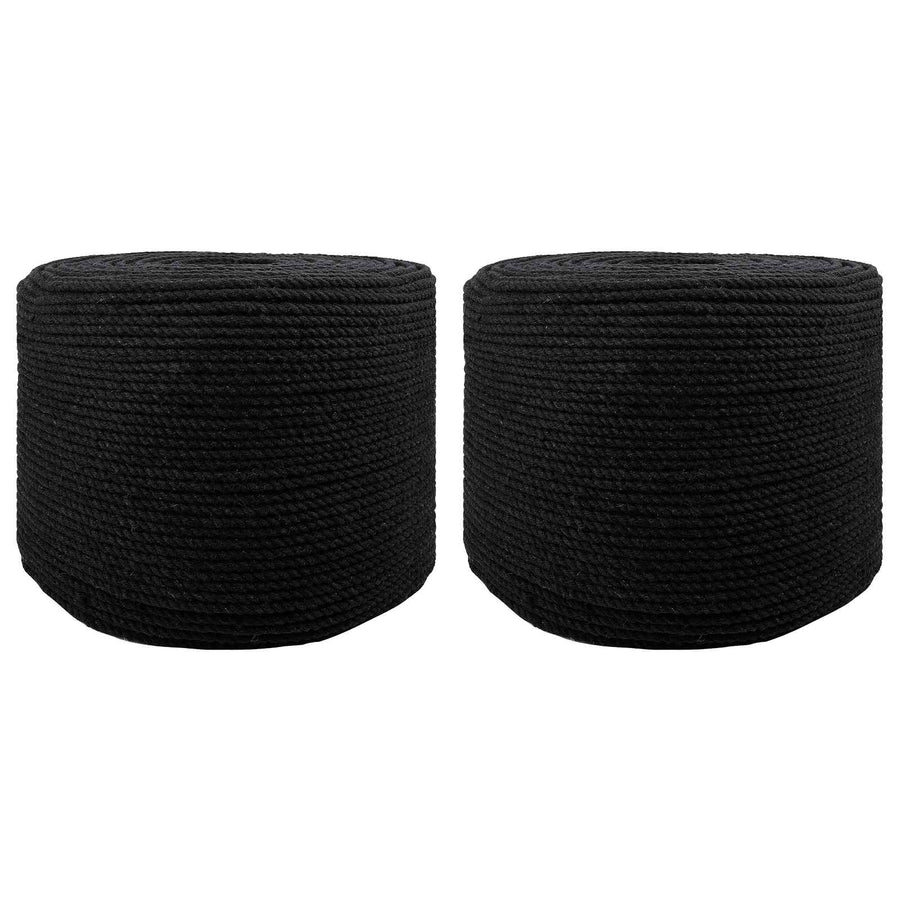 Touw 2 pcs Zwart Katoen