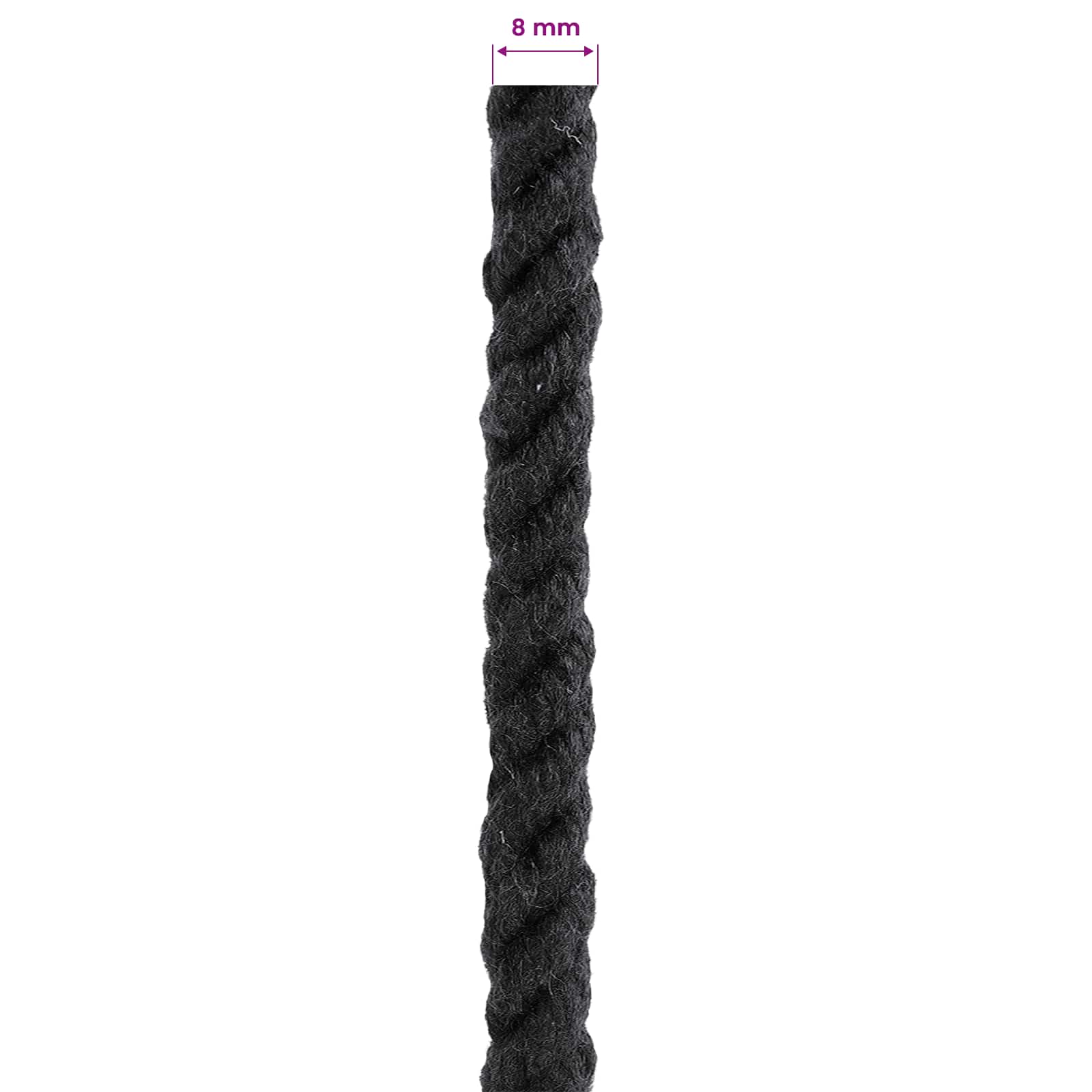 Touw Zwart 0,8 x 0,8 x 50000 cm Katoen