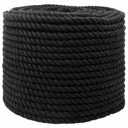 Touw 1x1 cm katoen zwart 50 m