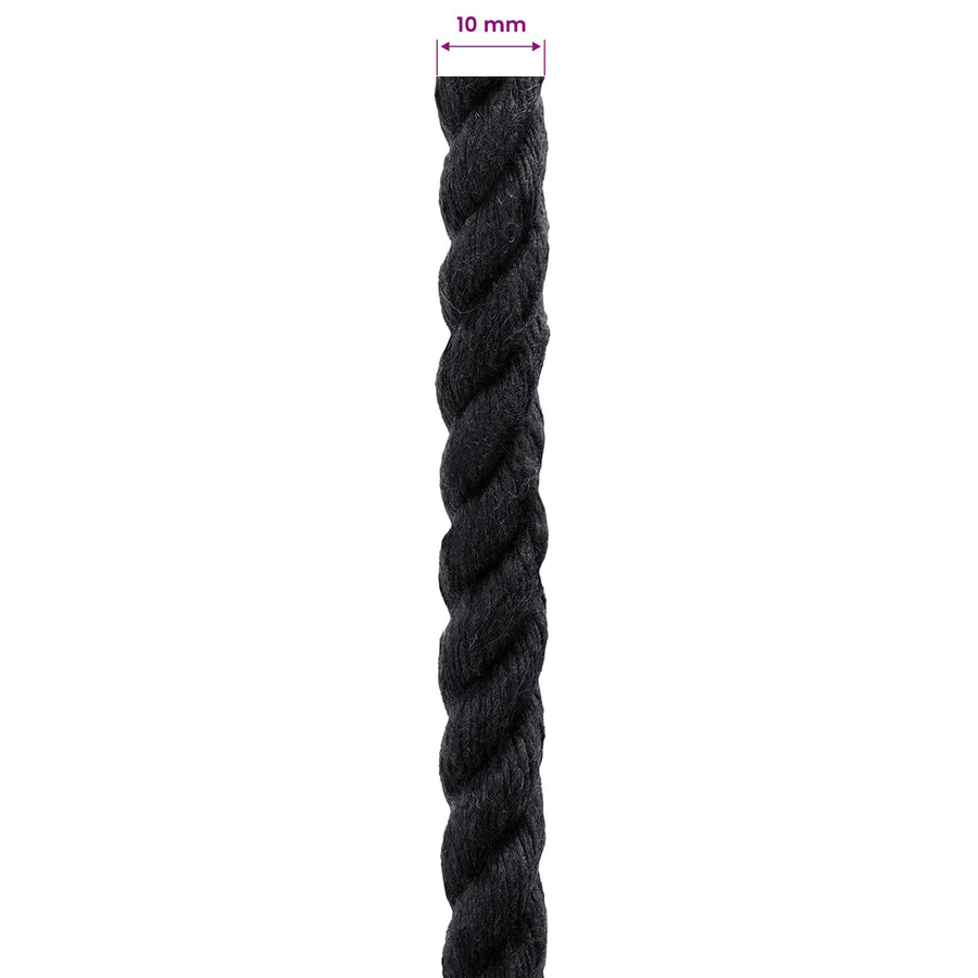 Katoenen Touw 250 m 10 Zwart 100% Katoen