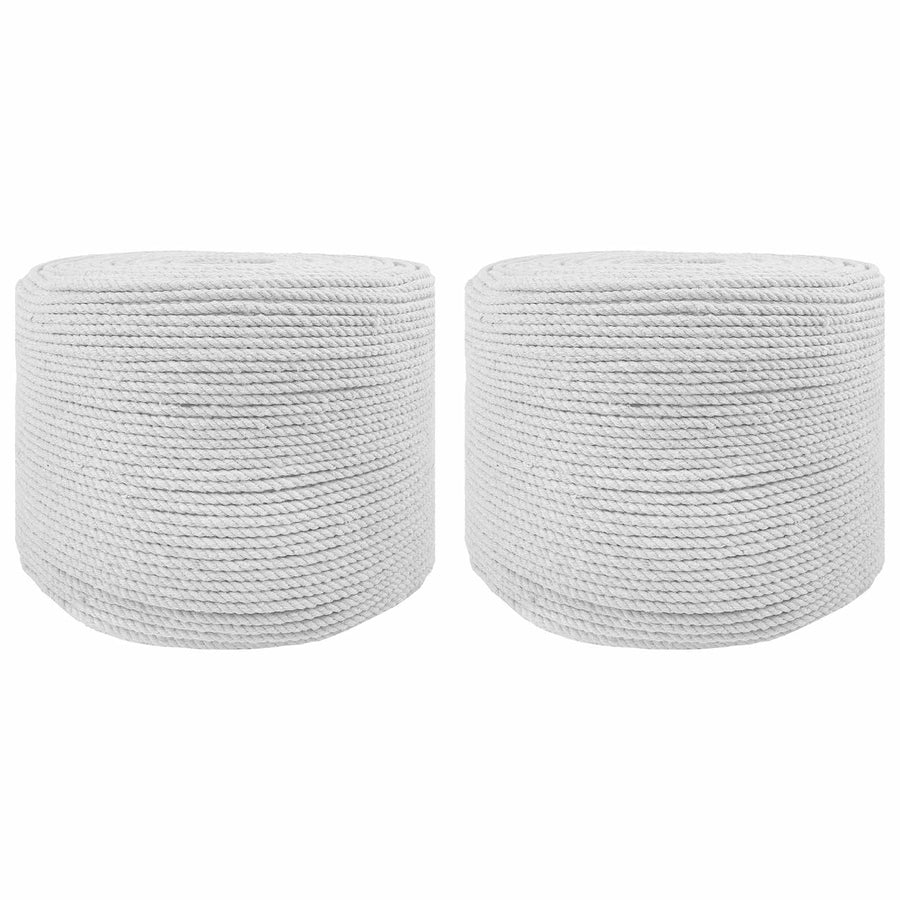 Touw 2 pcs Wit Katoen