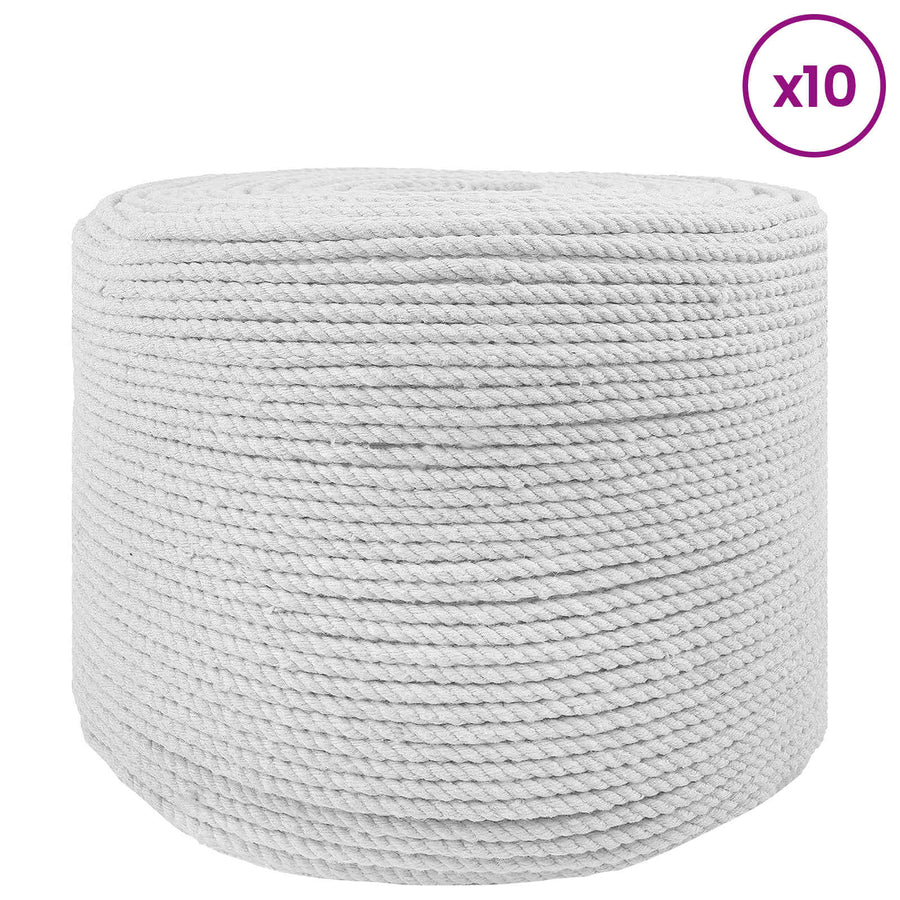 Touw 10 pcs Wit Katoen