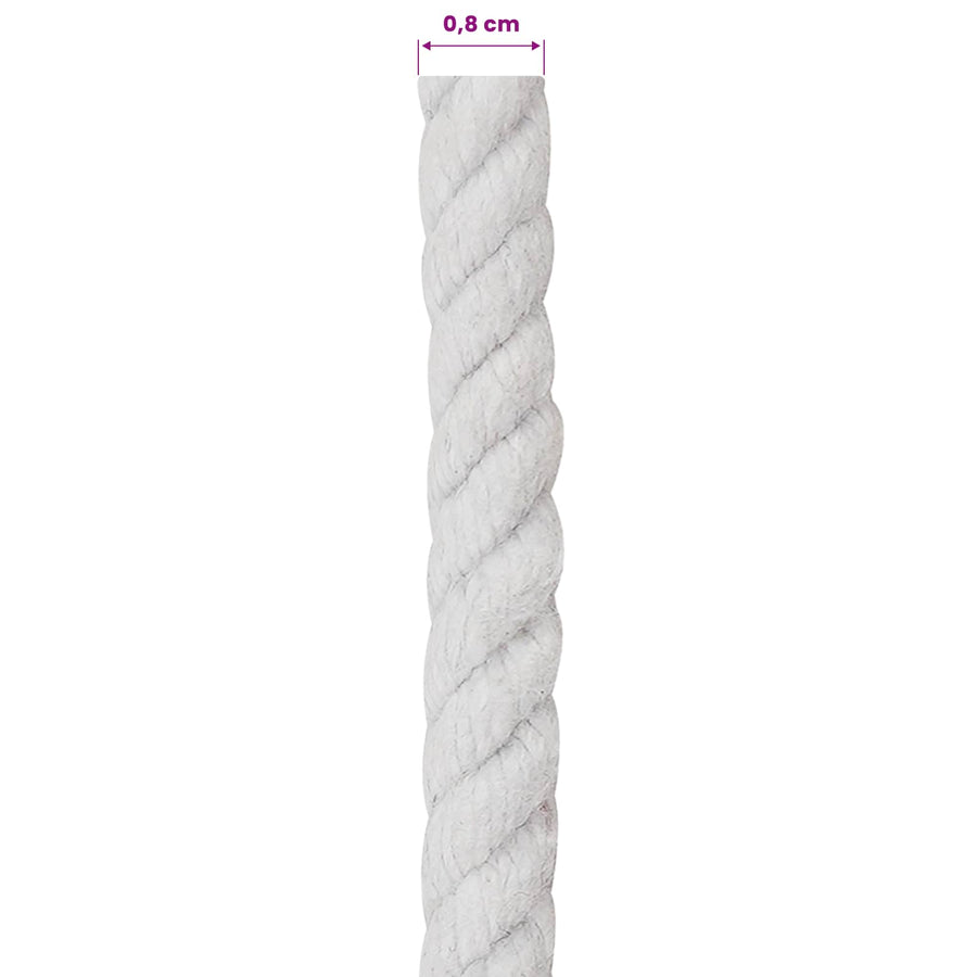 Touw Wit 0,8 x 0,8 x 5000 cm Katoen
