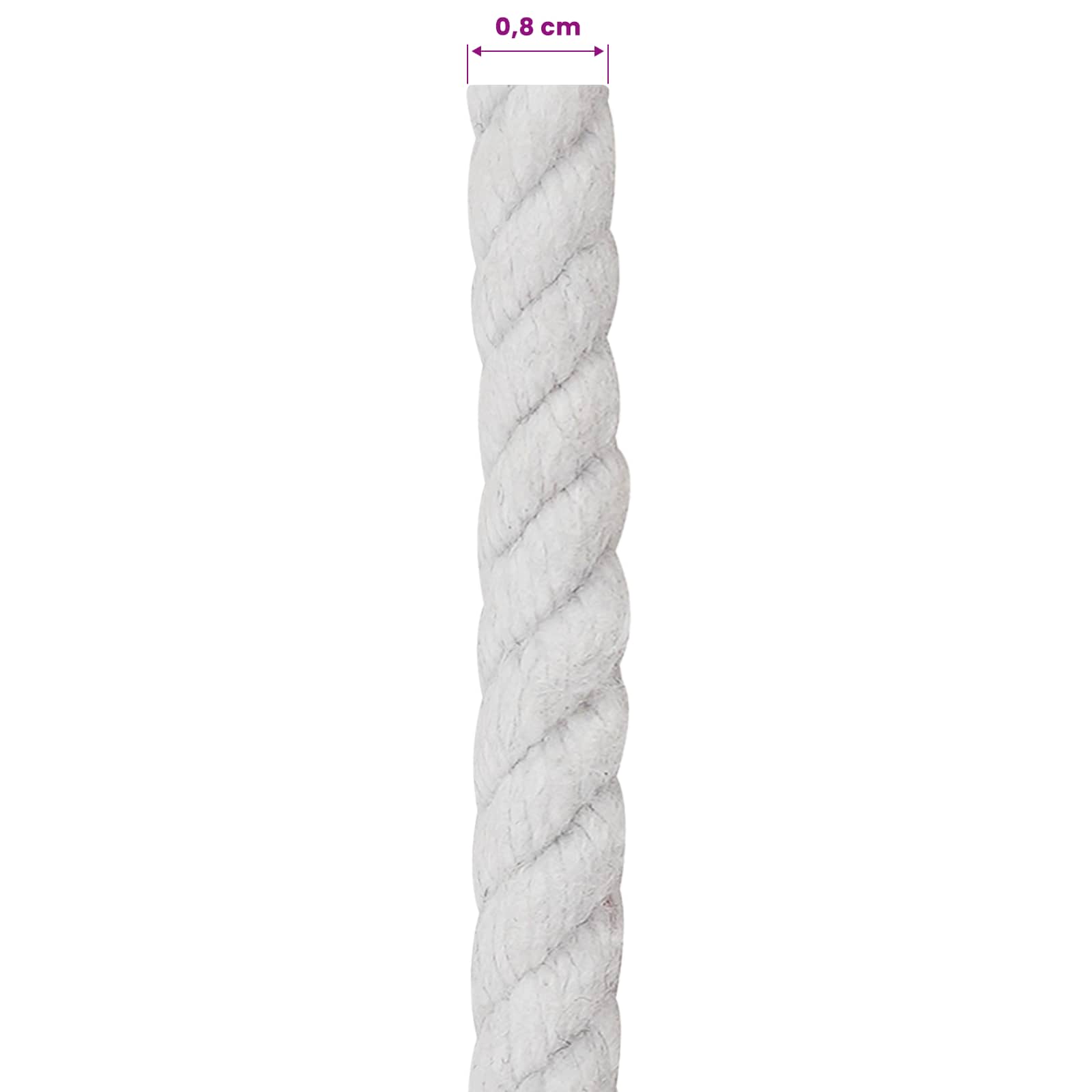 Touw Wit 0,8 x 0,8 x 25000 cm Katoen