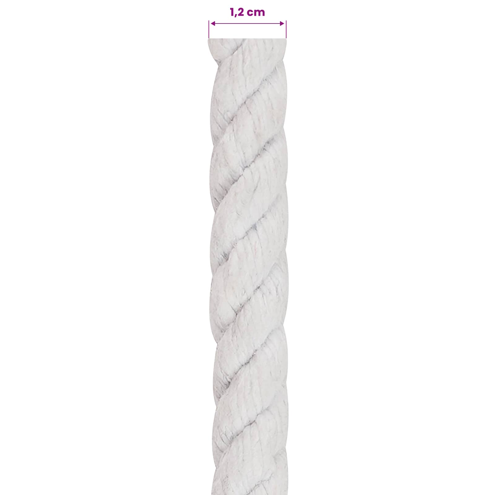 Touw Wit 1,2 x 1,2 x 25000 cm Katoen